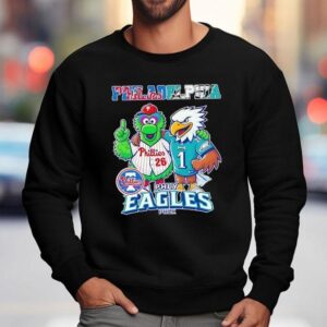 Philadelphia Phillies And Philadelphia Eagles Mascot Shirt 3 Philadelphia Phillies And Philadelphia Eagles Masco Sweatshirt