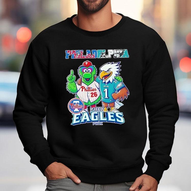 Philadelphia Phillies And Philadelphia Eagles Mascot Shirt Philadelphia Phillies And Philadelphia Eagles Mascot Shirt