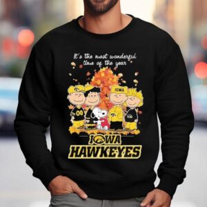 Snoopy And Friends The Peanuts Iowa Hawkeyes It's The Most Wonderful Time Of The Year Shirt 3 Snoopy And Friends The Peanuts Iowa Hawkeyes It S The Most Wonderful Time Of The Year Sweatshirt