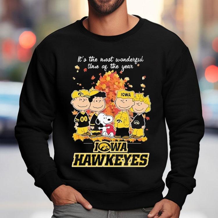 Snoopy And Friends The Peanuts Iowa Hawkeyes It’s The Most Wonderful Time Of The Year Shirt Snoopy And Friends The Peanuts Iowa Hawkeyes It’s The Most Wonderful Time Of The Year Shirt