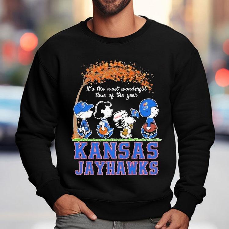 Snoopy The Peanuts Kansas Jayhawks It’s The Most Wonderful Time Of The Year Shirt Snoopy The Peanuts Kansas Jayhawks It’s The Most Wonderful Time Of The Year Shirt