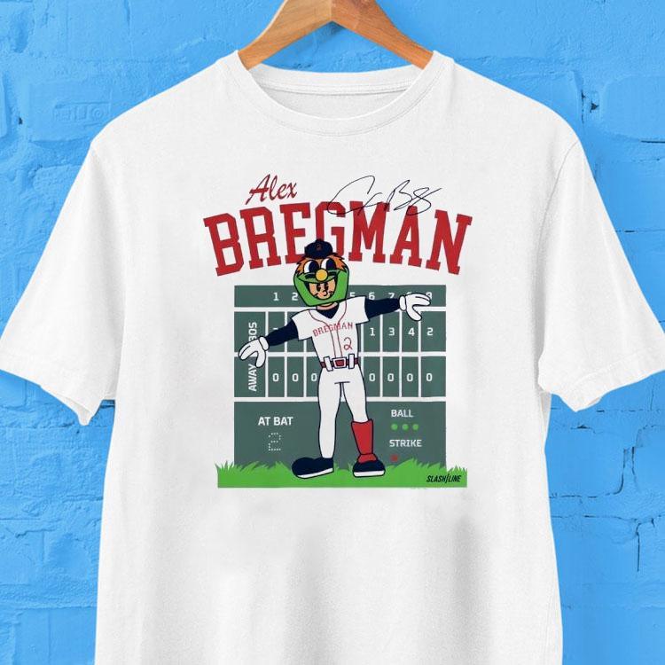 Alex Bregman Boston Red Sox #2 Mascot Signature Shirt Alex Bregman Boston Red Sox #2 Mascot Signature Shirt