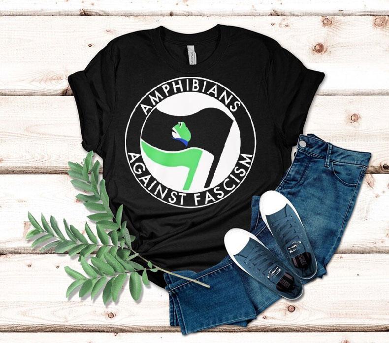 Amphibians Against Fascism Logo Frog Shirt Amphibians Against Fascism Logo Frog Shirt