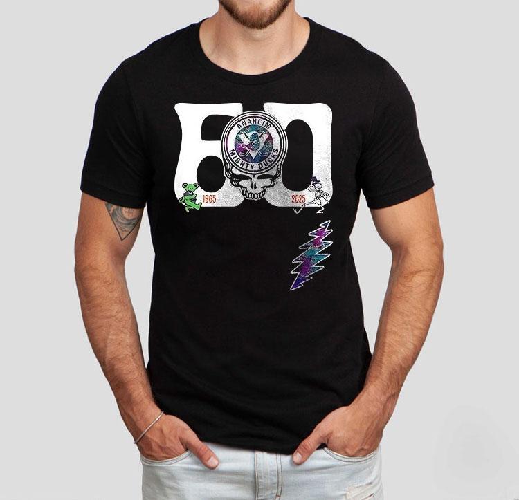 Anaheim Ducks Grateful Dead 60th Anniversary Logo Shirt Anaheim Ducks Grateful Dead 60th Anniversary Logo Shirt