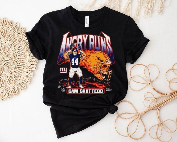 Angry Runs Cam Skattebo New York Giants Football Shirt Angry Runs Cam Skattebo New York Giants Football Shirt
