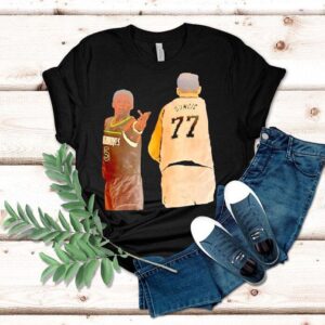 Anthony Edwards Raises His Hand To Luka Doncic Shirt