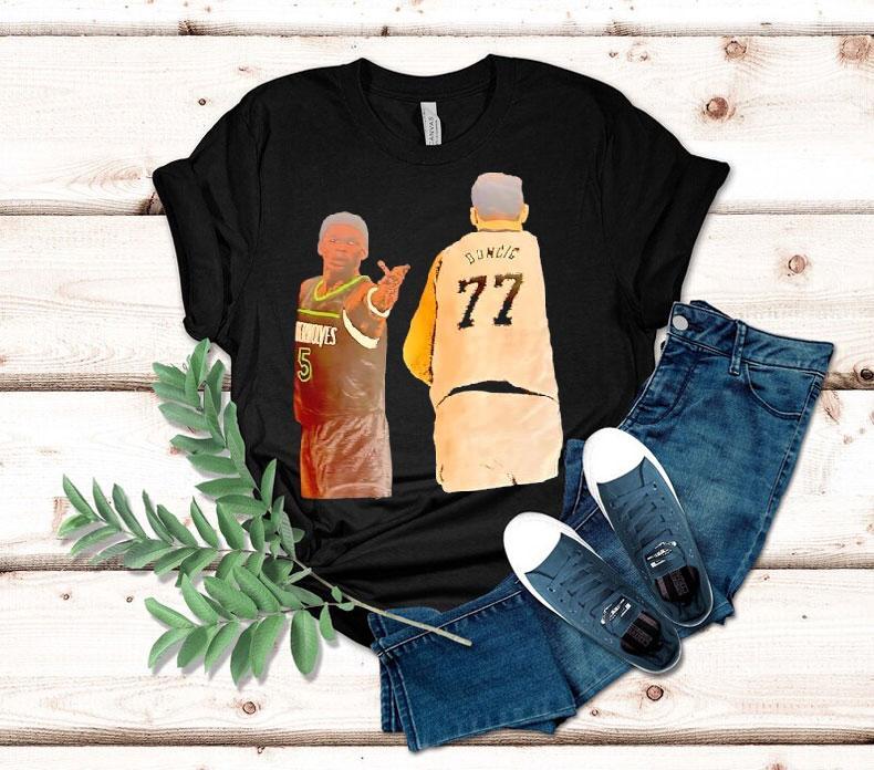 Anthony Edwards Raises His Hand To Luka Doncic Shirt Anthony Edwards Raises His Hand To Luka Doncic Shirt