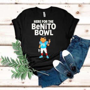 Bad Bunny X The Benito Football Here For The Benito Bowl 2025 Mascot Shirt Bad Bunny X The Benito Football Here For The Benito Bowl 2025 Mascot Shirt