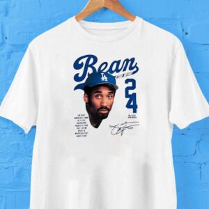 Bean Kobe Bryant Los Angeles Dodgers 24 Black Mamba Shirt Bean Kobe Bryant Los Angeles Dodgers 24 Black Mamba Shirt
