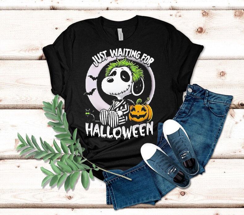 Beetlejuice X Snoopy The Peanuts Just Waiting For Halloween Shirt Beetlejuice X Snoopy The Peanuts Just Waiting For Halloween Shirt