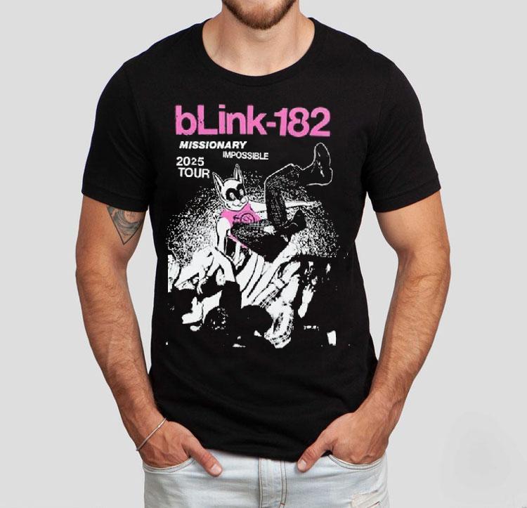 Blink 182 Missionary Impossible Tour 2025 Dates List Shirt Blink 182 Missionary Impossible Tour 2025 Dates List Shirt
