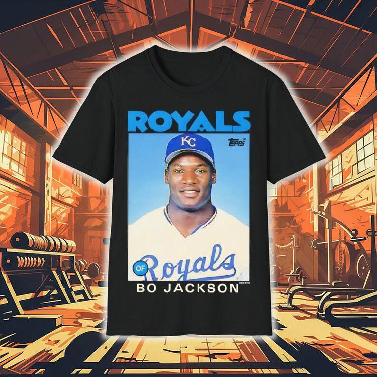 Bo Jackson Kansas City Royals 1986 Topps Baseball Card Player Shirt Bo Jackson Kansas City Royals 1986 Topps Baseball Card Player Shirt