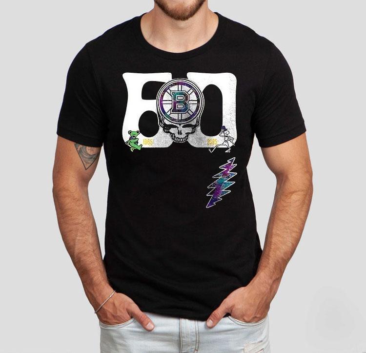 Boston Bruins Grateful Dead 60th Anniversary Logo Shirt Boston Bruins Grateful Dead 60th Anniversary Logo Shirt