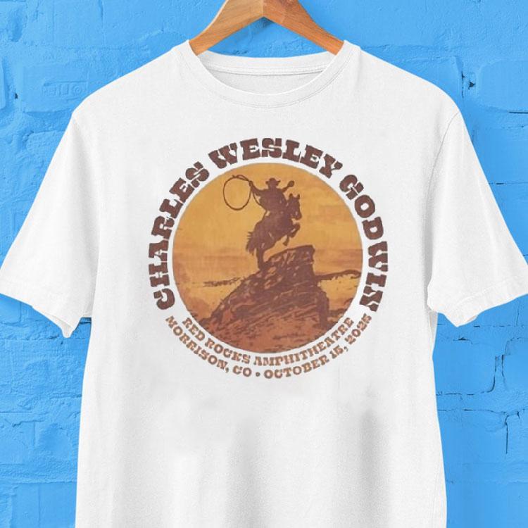 Charles Wesley Godwin Oct 15 2025 Red Rocks Show Shirt Charles Wesley Godwin Oct 15 2025 Red Rocks Show Shirt