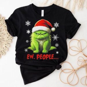 Christmas Cat Ew People Meowy Cat Lovers 2025 Shirt