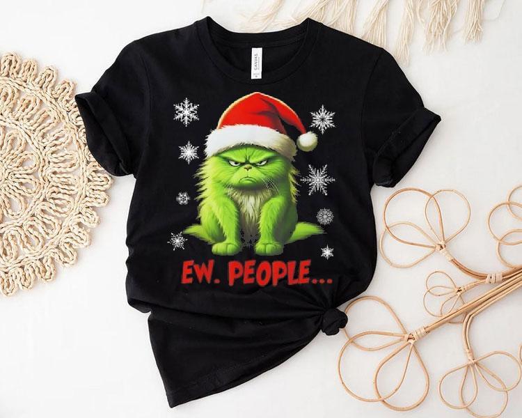 Christmas Cat Ew People Meowy Cat Lovers 2025 Shirt Christmas Cat Ew People Meowy Cat Lovers 2025 Shirt