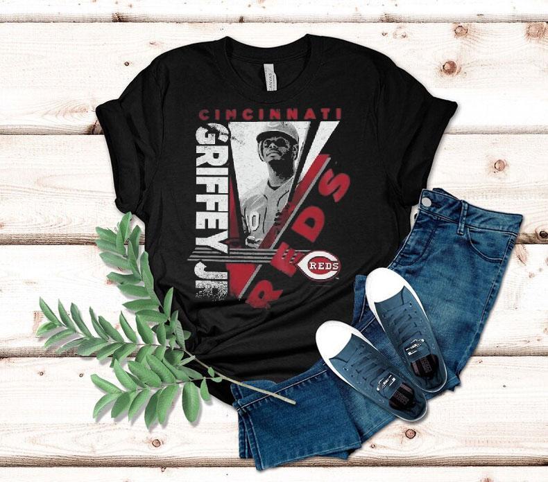 Cincinnati Reds Ken Griffey Jr. Mitchell Ness In The Zone Player Graphic Shirt Cincinnati Reds Ken Griffey Jr. Mitchell Ness In The Zone Player Graphic Shirt