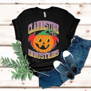 Clandestine Industries Bat Pumpkin Halloween Shirt Clandestine Industries Bat Pumpkin Halloween Shirt