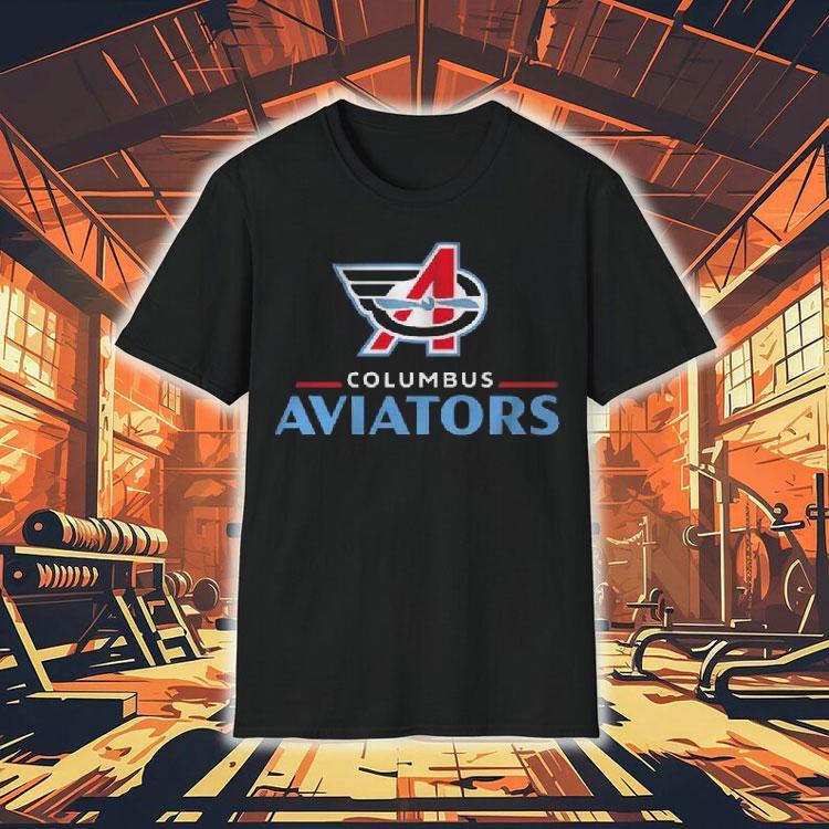 Columbus Aviators Lockup Logo Shirt Columbus Aviators Lockup Logo Shirt