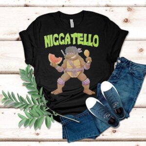 Donatello Holding Watermelon And Chicken Drumstick Nage Mutant Ninja Turtles Niggatello Shirt Donatello Holding Watermelon And Chicken Drumstick Nage Mutant Ninja Turtles Niggatello Shirt