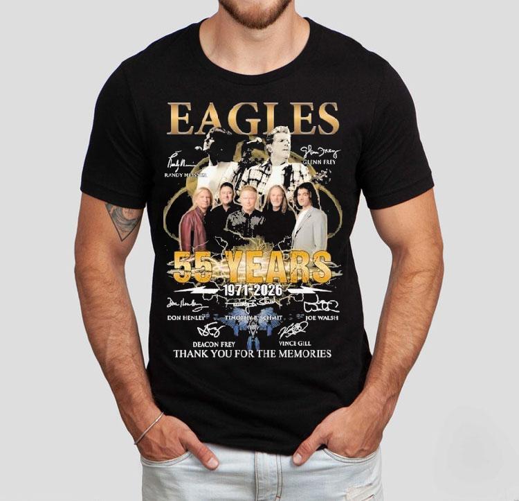 Eagles 55 Years 1971 2026 Thank You For The Memories Signatures Shirt Eagles 55 Years 1971 2026 Thank You For The Memories Signatures Shirt