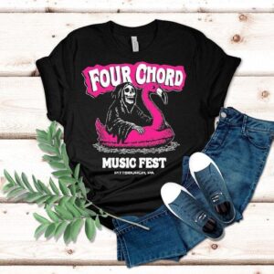 Four Chord Music Fest Flamingo Grim Reaper Pittsburgh Pa Shirt
