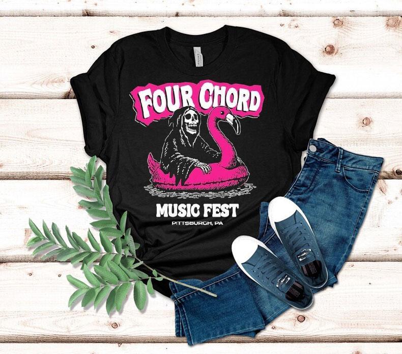 Four Chord Music Fest Flamingo Grim Reaper Pittsburgh Pa Shirt Four Chord Music Fest Flamingo Grim Reaper Pittsburgh Pa Shirt
