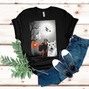 Funny Halloween Spooky Cat Ghost Bigfoot Costume Shirt