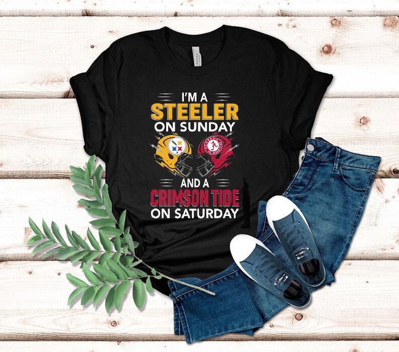 I’m A Pittsburgh Slers On Sunday And A Alabama Crimson Tide On Saturday Shirt I’m A Pittsburgh Slers On Sunday And A Alabama Crimson Tide On Saturday Shirt