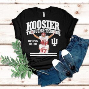 Indiana Hoosiers Football Elijah Sarratt Hoosier Through And Through Logo Shirt Indiana Hoosiers Football Elijah Sarratt Hoosier Through And Through Logo Shirt