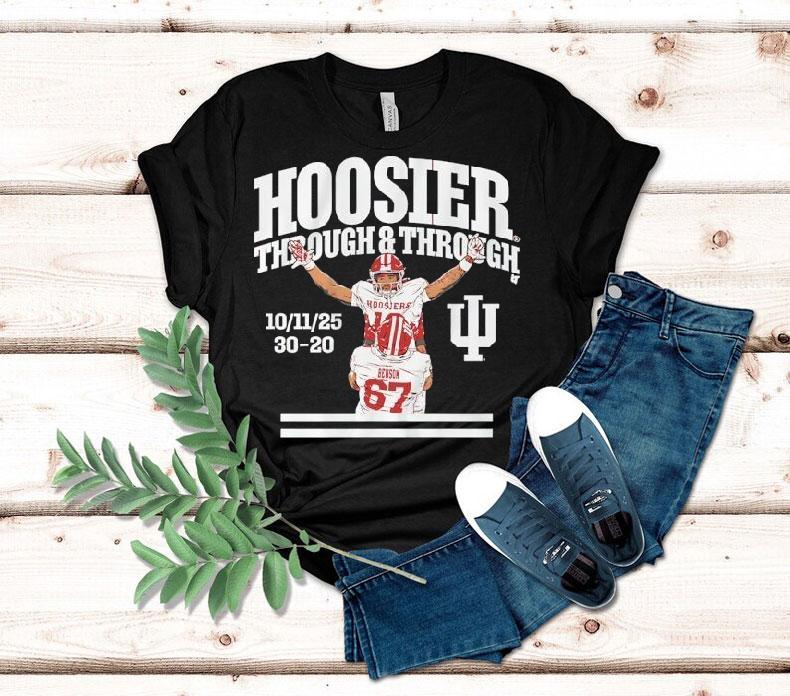 Indiana Hoosiers Football Elijah Sarratt Hoosier Through And Through Logo Shirt Indiana Hoosiers Football Elijah Sarratt Hoosier Through And Through Logo Shirt