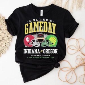 Indiana Hoosiers Vs Oregon Ducks College Gameday Live From Eugene Or October 11 2025 Helmets Shirt
