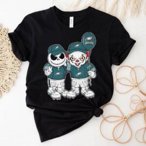 Jack Skellington And It X Philadelphia Eagles Halloween 2025 Shirt Jack Skellington And It X Philadelphia Eagles Halloween 2025 Shirt