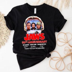 Jaws 50th Anniversary Roy Scheider Robert Shaw Richard Dreyfuss Thank You For The Memories Signatures Shirt Jaws 50th Anniversary Roy Scheider Robert Shaw Richard Dreyfuss Thank You For The Memories Signatures Shirt