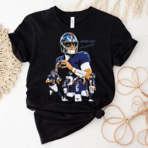 Jaxson Dart The Arrival New York Giants Nfl Football Signature Graphic Shirt Jaxson Dart The Arrival New York Giants Nfl Football Signature Graphic Shirt