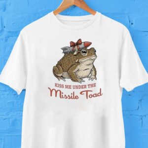 Kiss Me Under The Missile Toad Frog Christmas Shirt