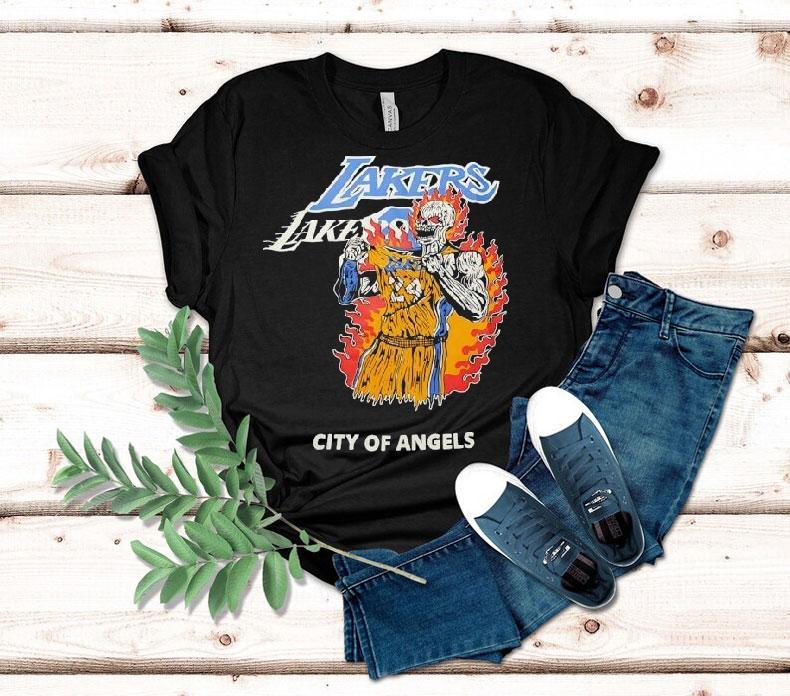 Kobe Bryant Skeleton Warren Lotas X Los Angeles Lakers City Of Angels Shirt Kobe Bryant Skeleton Warren Lotas X Los Angeles Lakers City Of Angels Shirt