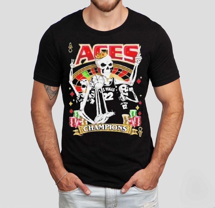 Las Vegas Aces Skeleton Wnba Champions 2025 Rep The Champs Shirt Las Vegas Aces Skeleton Wnba Champions 2025 Rep The Champs Shirt