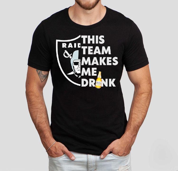 Las Vegas Raiders Logo This Team Makes Me Drink Beer Shirt Las Vegas Raiders Logo This Team Makes Me Drink Beer Shirt