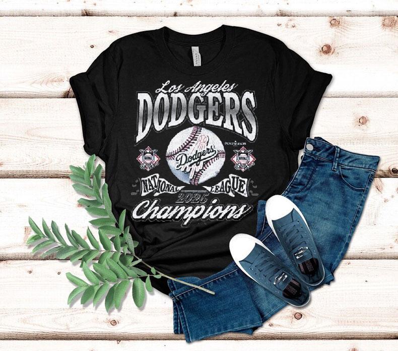 Los Angeles Dodgers ’47 2025 National League Champions Franklin Shirt Los Angeles Dodgers ’47 2025 National League Champions Franklin Shirt