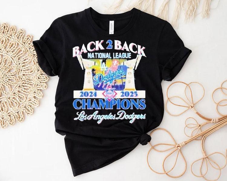 Los Angeles Dodgers Back 2 Back National League 2024 2025 Champions Shirt Los Angeles Dodgers Back 2 Back National League 2024 2025 Champions Shirt