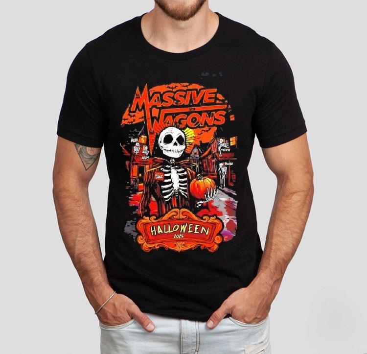 Massive Wagons Halloween 2019 Skeleton Pumpkin Shirt Massive Wagons Halloween 2019 Skeleton Pumpkin Shirt