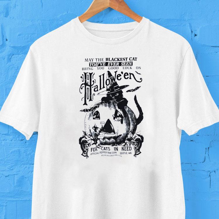 May The Blackest Cat You’ve Ever Seen Bring You Good Luck On Halloween Shirt May The Blackest Cat You’ve Ever Seen Bring You Good Luck On Halloween Shirt