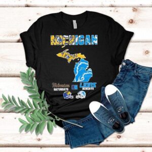 Michigan Sports Michigan Wolverines On Saturdays X Detroit Lions On Sundays State Of Mascot Shirt