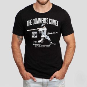 Mickey Mantle The Commerce Comet National Baseball Hall Of Fame Class Of 1974 Signature Shirt