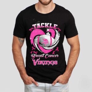 Minnesota Vikings Breast Cancer Awareness Tackle Heart Shirt