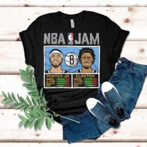 Nba Jam Nets Porter Jr. And Claxton Shirt