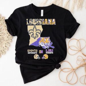 New Orleans Saints On Saturdays Lsu Tigers On Sundays Louisiana Map Shirt New Orleans Saints On Saturdays Lsu Tigers On Sundays Louisiana Map Shirt