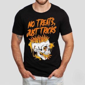 No Treats Just Tricks Halloween Skull Shirt