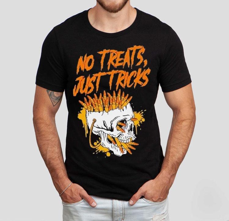 No Treats Just Tricks Halloween Skull Shirt No Treats Just Tricks Halloween Skull Shirt